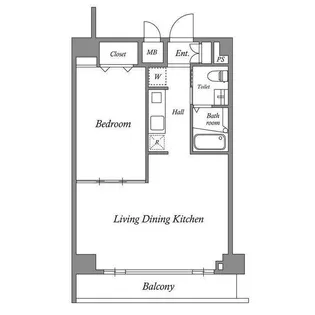 ルクレ西新宿【14階】の間取り
