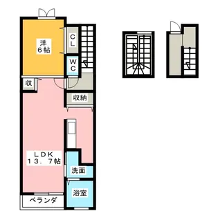 リエージュ【3階】の間取り