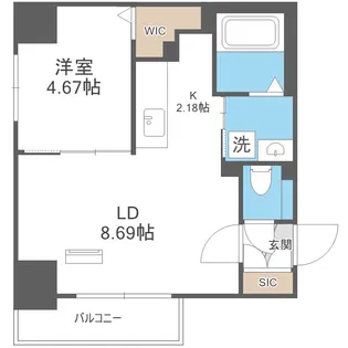 SーRESIDENCE大通公園admirio【8階】の間取り