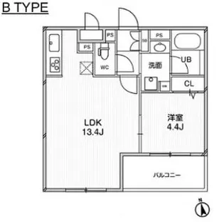 アルフラット【1階】の間取り