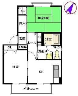 メゾン・ソレイユ A棟【2階】の間取り