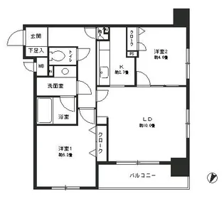 コンフィール日本橋アクアシティ【3階】の間取り