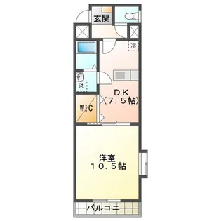 タウンエステート西浦【7階】の間取り