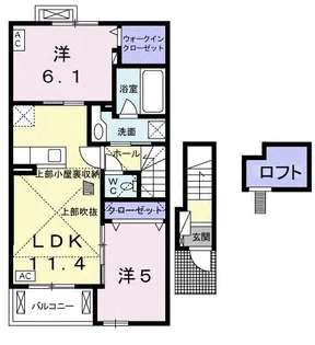 ウィステリアII【2階】の間取り