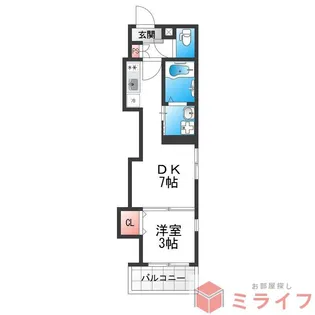 シノケンハーモニー加美北II【1階】の間取り