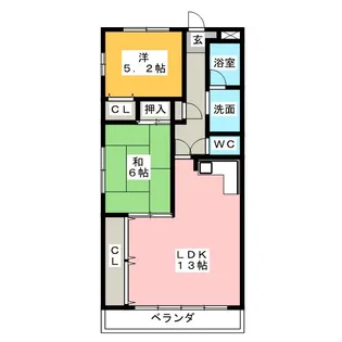 エステート15【2階】の間取り