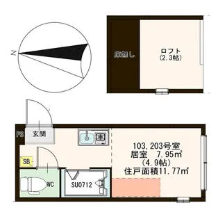 ハーモニーテラス東陽IV【1階】の間取り