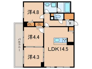 ブライトガーデン【3階】の間取り
