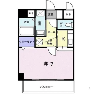 ウエルアクセス草香江【7階】の間取り