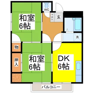 メゾンホワイト D【2階】の間取り