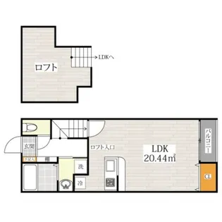 スローライフ箱崎【2階】の間取り
