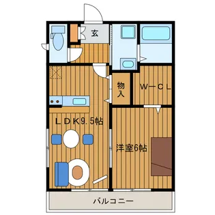 ウエストヒルズTAKAMACHI【2階】の間取り