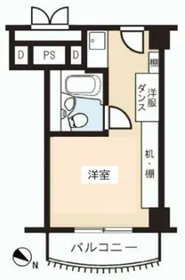 ユニハイツ勝どき【7階】の間取り