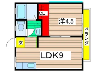 ヒルサイドハイツ【2階】の間取り