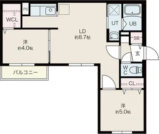 F-Works澄川(エフワークススミカワ)【4階】の間取り