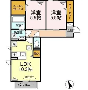 メイ ソレイユ【1階】の間取り