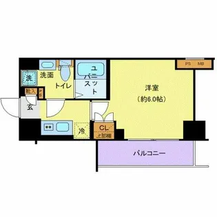 クレヴィスタ横浜【10階】の間取り
