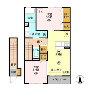 リーヴ ゴーシュ Iの間取り