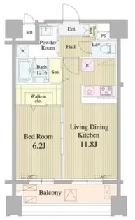 リヴィェ日本橋【8階】の間取り