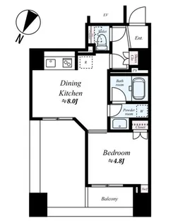 アプレシティ日本橋小伝馬町【2階】の間取り