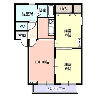 シャーメゾン北町A棟【1階】の間取り