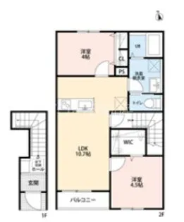 リーブルファイン若葉桜木【1階】の間取り