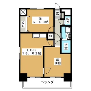 MERIDIAN【7階】の間取り