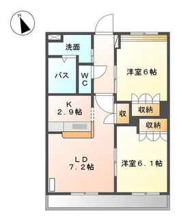 プレザンス湯郷【1階】の間取り