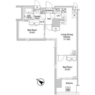 コンフォリア蒲田【12階】の間取り