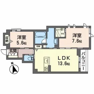 エストレヤ泉中央【2階】の間取り