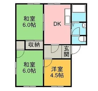 ファミール三津屋 205号【2階】の間取り