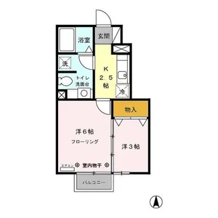 キューブ樋口101【1階】の間取り