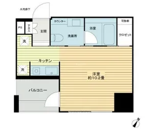 パークリュクス銀座8丁目mono【9階】の間取り
