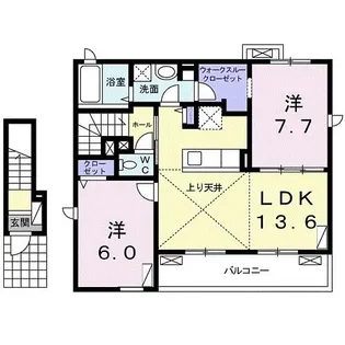 サニーヒル衣笠【2階】の間取り