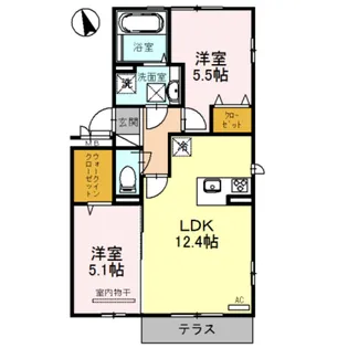 シュエット【1階】の間取り