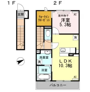 エルサ浜田山【2階】の間取り