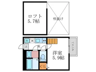 ロフティ四条大宮【1階】の間取り