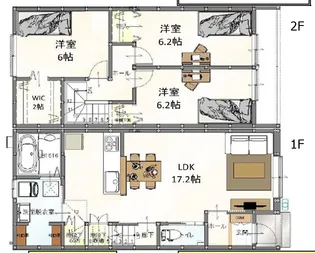 フォレストヒルズ2【1階】の間取り