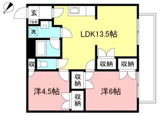 ブリックハウス相模大野【1階】の間取り