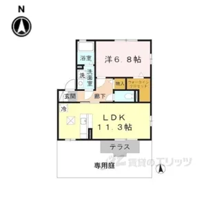 メゾンシャルムB棟【1階】の間取り