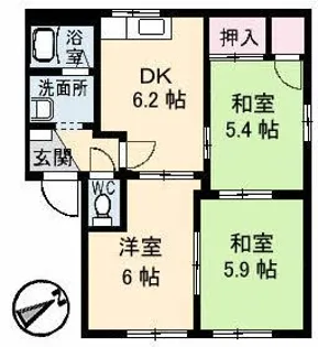 フレグランスKM C棟【1階】の間取り