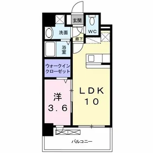 グランドクリーンヒット松田【4階】の間取り