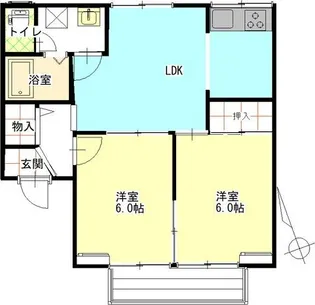 サンヴィレッヂ【1階】の間取り