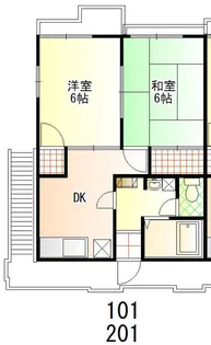 ベルファーストB棟【2階】の間取り