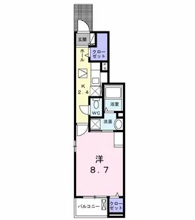 ミド・フルール【1階】の間取り