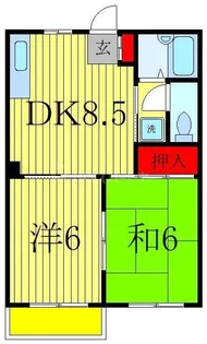 ベルマンション【2階】の間取り