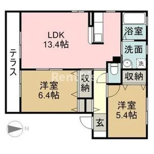 シャーメゾン・ヴェルデD棟【1階】の間取り