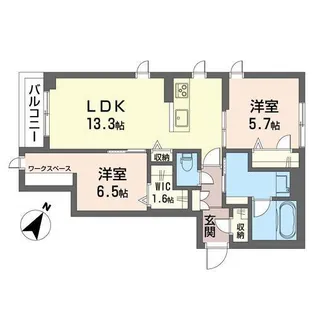 シャーメゾンステージ浦和【2階】の間取り