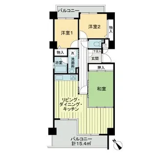 ライオンズマンション八事石坂【7階】の間取り