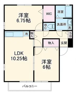 グランメールA【1階】の間取り